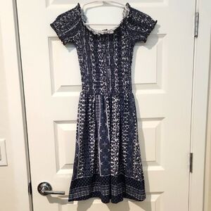 Rue 21 Navy Blue Smocked Dress!